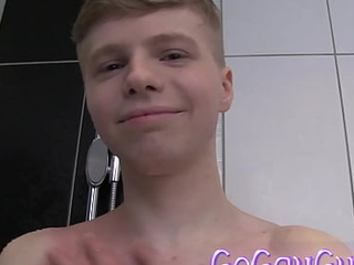 cute Lardy Boy only in a shower