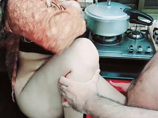 Desi Housewife Fucked Apropos In Kitchen For ages c in depth She Is Cooking With Hindi Audio
