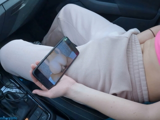 Teen masturbates on touching a public car park watching her porn video - ProgrammersWife