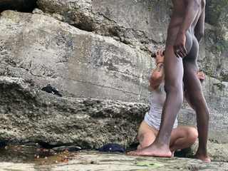 BigDaddyKJ: Interracial Couple Fucks On A Hike Pt.2