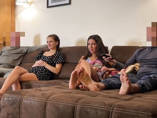 Four married couples watch movies and fuck