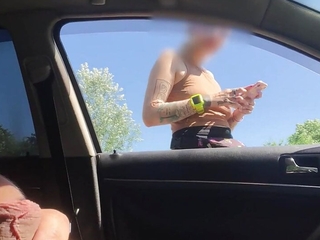 public dick flashing in car