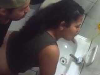 Hot girl drilled by her Boyfriend in toilet