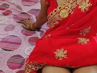 Hot indian desi village aunty was fucking with step-son not susceptible clear Hindi audio