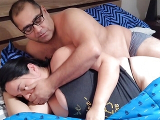 Pervert father fucks stepdaughter by stagger she was resting uppish bed