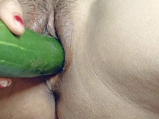 I Can't Get any Where Chubby Black Blarney So My small pussy Fucked apart from Chubby cucumber  In Hindi