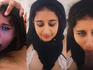 Shy Muslim Daughter Abyss Throat Fuck & Big Facial