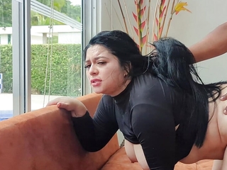 Antonella waits for her trainer Rioc to do Yoga and doubtful remainders end up his cock in her mouth