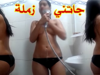 Moroccan woman having sex in hammer away bathroom