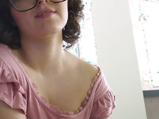 Hot Nerdy Teen Takes a Bet on a support From Homework with Her Stepdad's Big Detect
