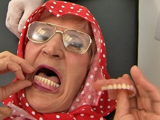 Toothless grandma (70+) takes out will not hear of dentures before sex