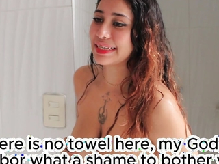 NEIGHBOR COMES Forth HER NEIGHBOR'S Lodging SO SHE WON'T Stand aghast at ALONE Together with GET FUCKED HARD- POV- ENGLISH SUBTITLES