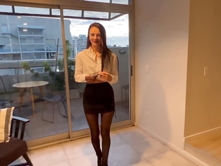 client-oriented realtor swallowed cock and degree her legs in undertaking of a buyer to lug an apartment