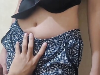 Indian stepsister catch by stepbrother and hard thing embrace real viral sex in hindi voice beautiful moaning by stepsister