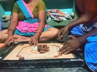 Village Bigg boobs aunty Bigg boobs aunty Carrom board is playing with man