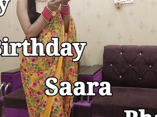 Indian magnificent Saara bhabhi lionize her birthday with devar ji saara bhabhi give return gift devar ji sexy creampie pussy