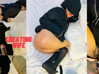 Desi young cheating wife Shabana bhabhi wearing a abaya hijab fucking hardcore indian boy webseries