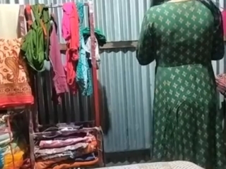 Indian desi bhabhi is dressing