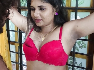 Bdsm and blindfolded Vaishnavy in saree and bra by Sharun Raj, Saree removal and hand tied blinfolded bra romance, Hot bdsm love