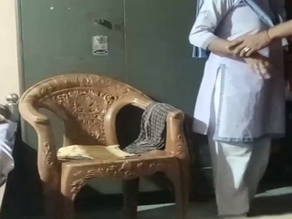 Indian college student tuition teacher in video