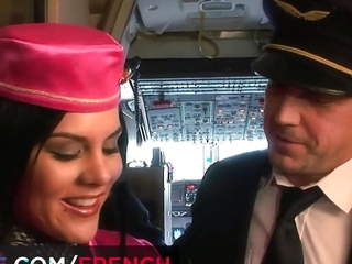 Anal Copulation with put emphasize Stewardess During put emphasize Flight