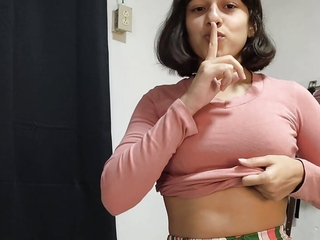 Cute teen Latina giving a blowjob