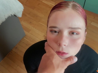 Man fucks obedient redhead here face and pussy