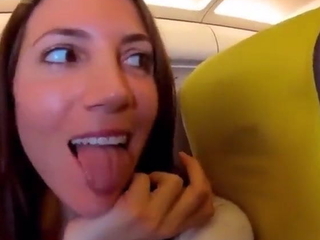 A newcomer disabuse of on the plane gives me a blowjob added to swallows