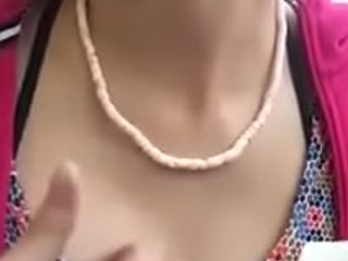 Piece of baggage shows her boobs